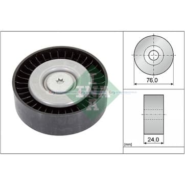 Styrrulle, flerspårsrem Ø-76x 24mm från Autofrance