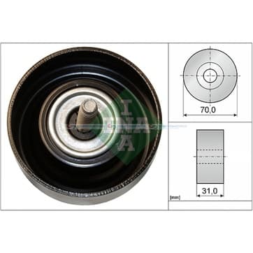 Styrrulle, flerspårsrem Ø-70x 31mm från Autofrance