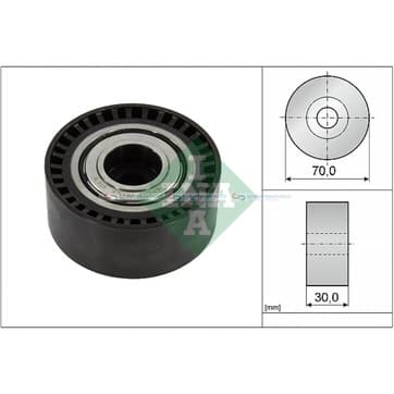 Styrrulle, flerspårsrem Ø-70x 30mm från Autofrance
