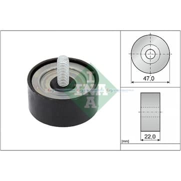 Styrrulle, flerspårsrem Ø-47x 22mm från Autofrance