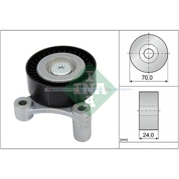 Styrrulle, flerspårsrem Ø-70x 24mm från Autofrance