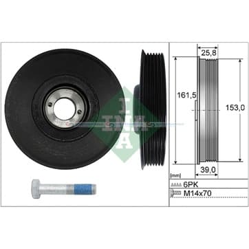Remskivsats, vevaxel från Autofrance