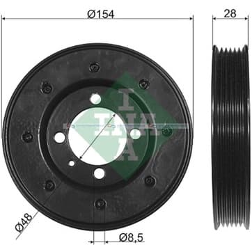 Remskiva, vevaxel från Autofrance