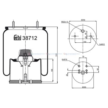 Bälg, luftfjädring från Autofrance