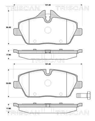 Bromsklossar fram från TRISCAN