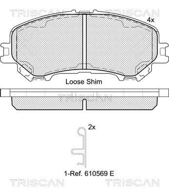 Bromsklossar fram — Framaxel från TRISCAN