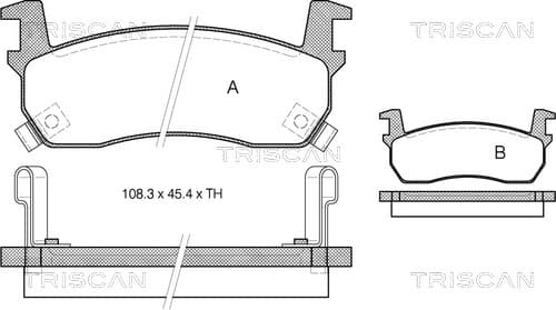 Bromsklossar fram från TRISCAN
