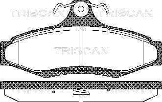 Bromsklossar bak — Bakaxel från TRISCAN