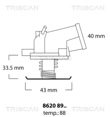 Termostat m. hus från TRISCAN