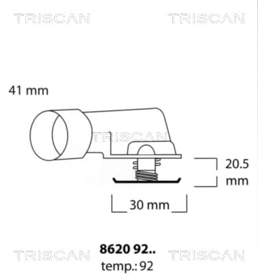 Termostat m. hus från TRISCAN