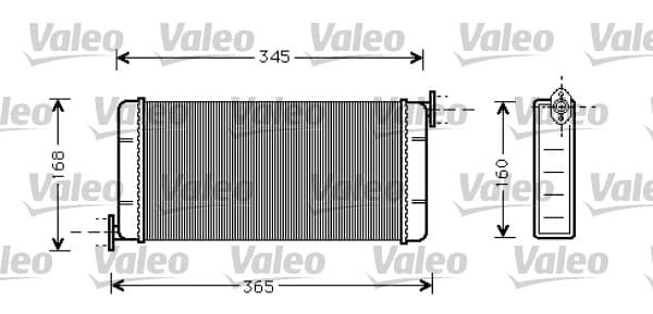 VALEO 812084 Värmeväxlare, kupévärmare från VALEO