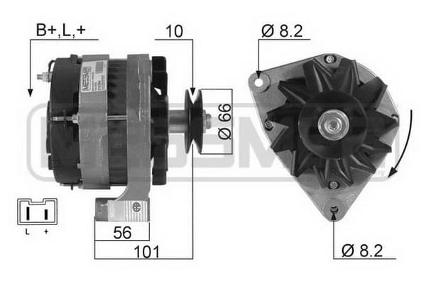 Generator 12V 50A från Autofrance