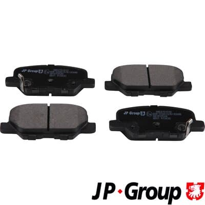 Bromsbeläggssats skivbroms — Bakaxel från JP GROUP