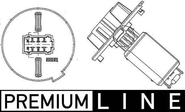 57 000P Motstånd kupefläkt från MAHLE - bild 2