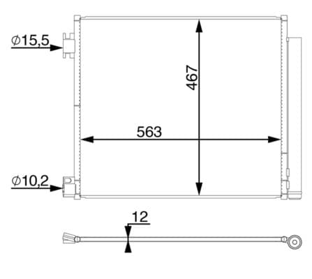78 000S Kondensor klimatanläggning från MAHLE