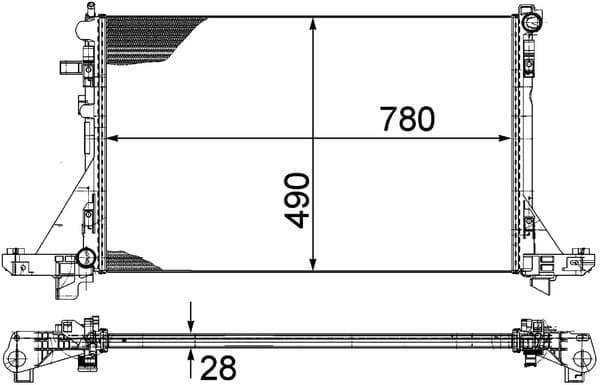 1770 000P Kylare motorkylning från MAHLE - bild 3
