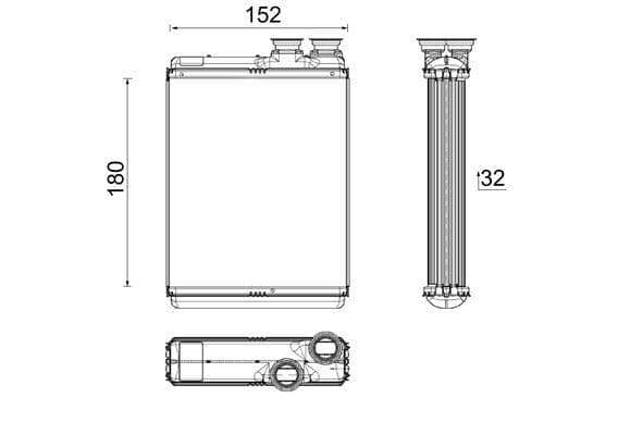 266 000P Värmeväxlare kupévärmare