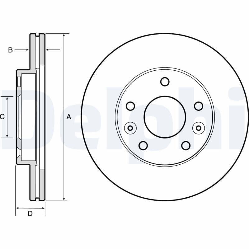 Bromsskiva — Framaxel från DELPHI