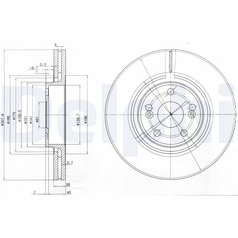 Bromsskiva — Framaxel från DELPHI