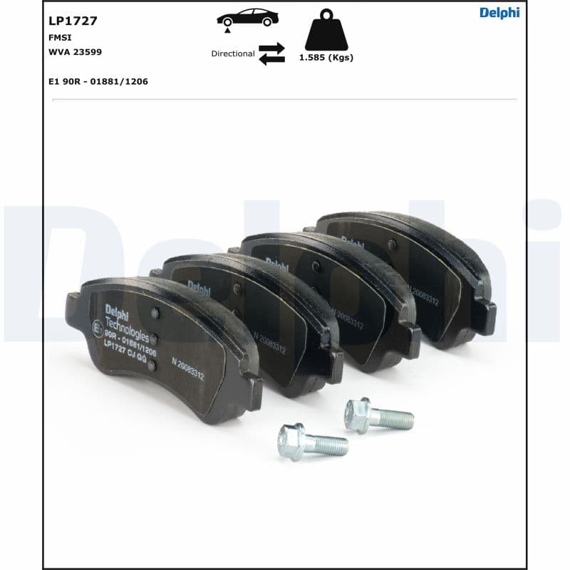 Bromsbeläggssats skivbroms — Framaxel från DELPHI - bild 2