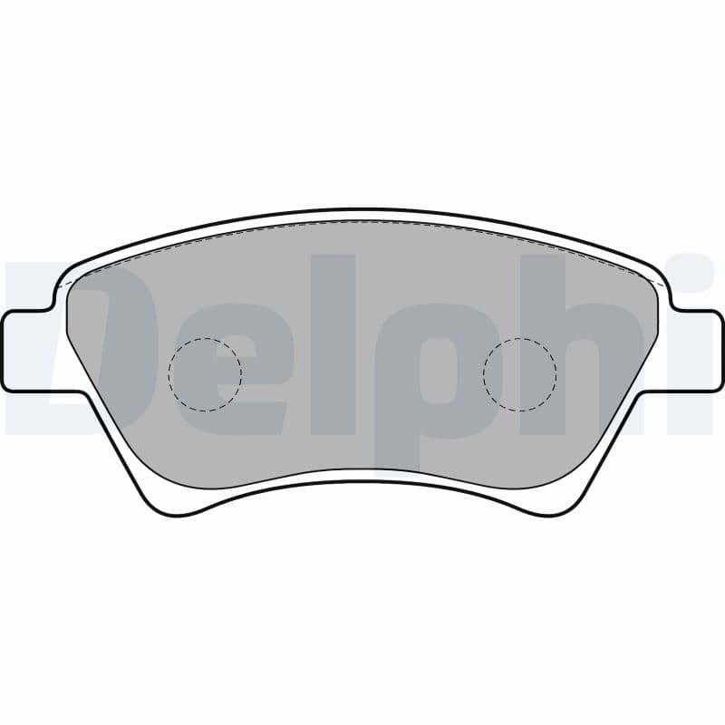 Bromsbeläggssats skivbroms — Framaxel från DELPHI