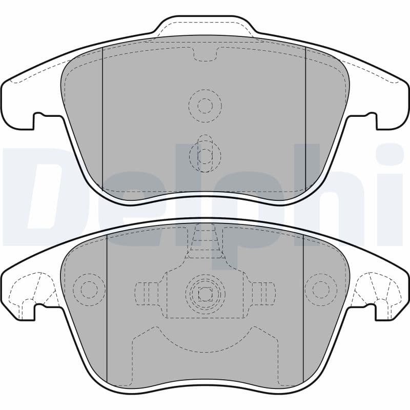 Bromsbeläggssats skivbroms — Framaxel från DELPHI