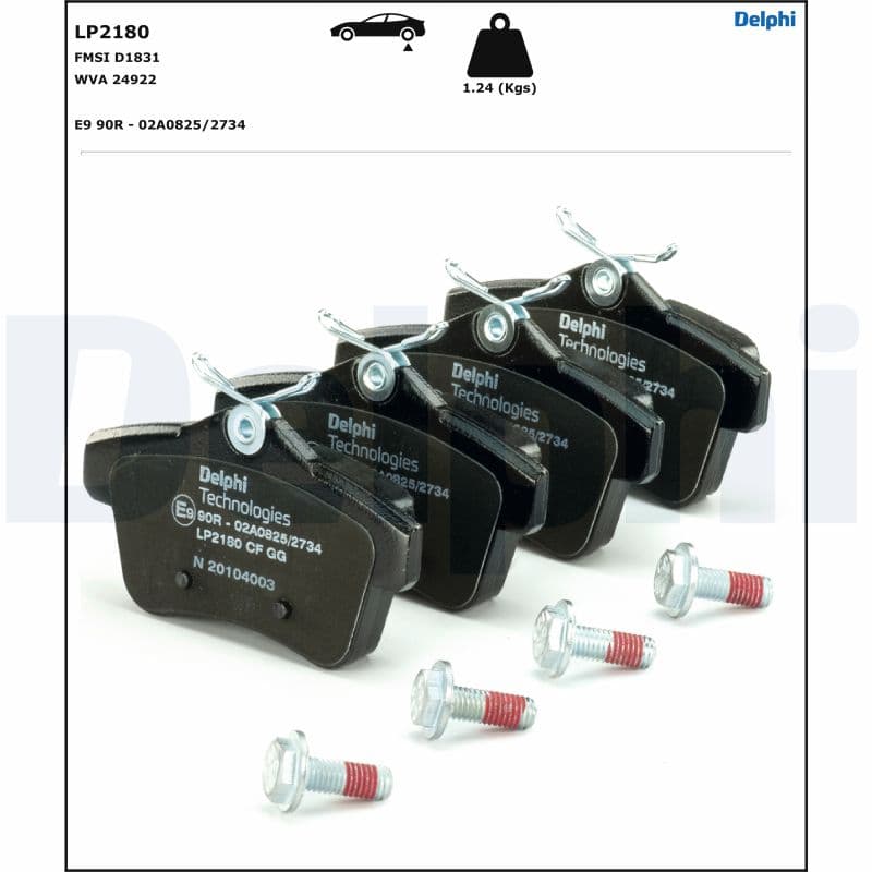 Bromsbeläggssats skivbroms — Bakaxel från DELPHI - bild 2