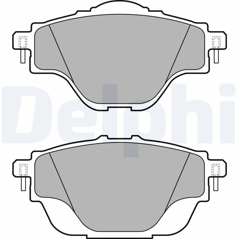 Bromsbeläggssats skivbroms — Bakaxel från DELPHI
