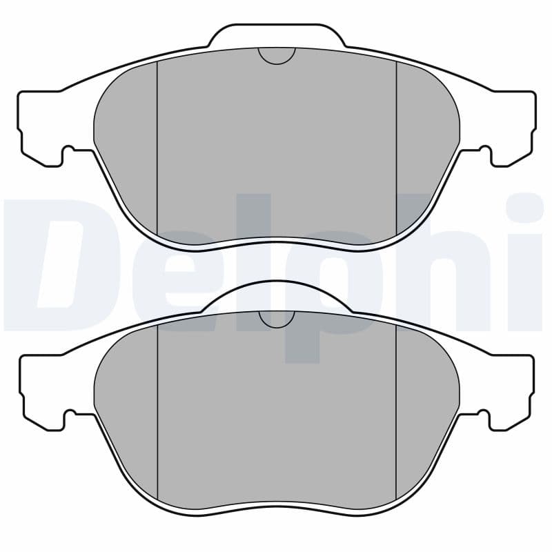 Bromsbeläggssats skivbroms — Framaxel från DELPHI