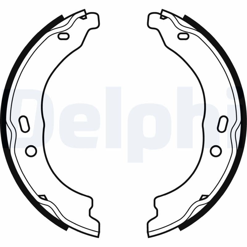 Bromsbackar sats parkeringsbroms från DELPHI