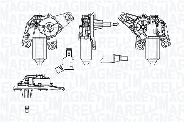 MAGNETI MARELLI 064073500010 Vindrutetorkarmotor från MAGNETI MARELLI
