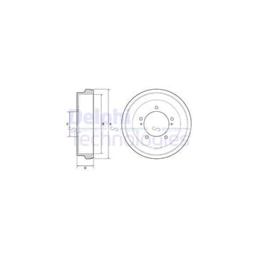 Bromstrumma 64 5 Ø-297mm från Autofrance
