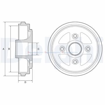 Bromstrumma 35 4 Ø-208mm från Autofrance