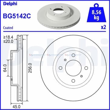 Bromsskiva AußenØ-256mm från Autofrance