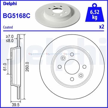 Bromsskiva AußenØ-260mm från Autofrance