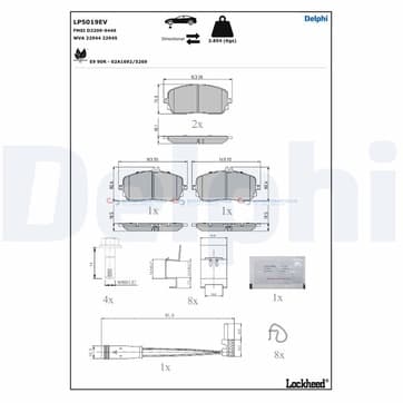 Bromsbeläggssats, Framaxel — Framaxel från Autofrance
