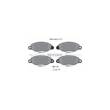 Bromsbeläggssats, Framaxel — Framaxel från Autofrance