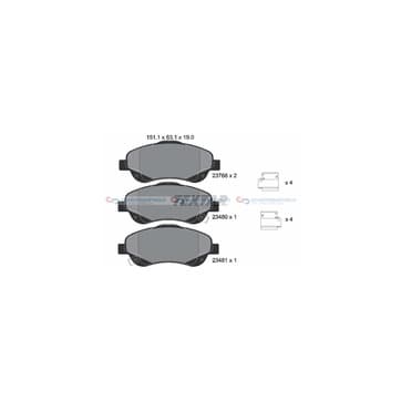 Bromsbeläggssats, Framaxel — Framaxel från Autofrance
