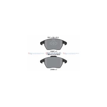 Bromsbeläggssats, Framaxel — Framaxel från Autofrance