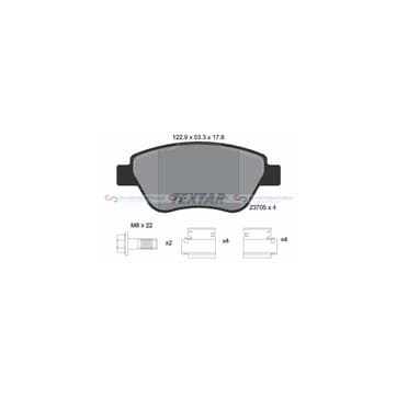 Bromsbeläggssats, Framaxel — Framaxel från Autofrance