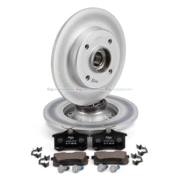 Bromssats, skivbroms, Bakaxel — Bakaxel från Autofrance