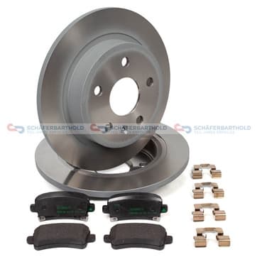 Bromssats, skivbroms, Bakaxel — Bakaxel från Autofrance