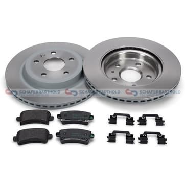 Bromssats, skivbroms, Bakaxel, inre — Bakaxel, inre från Autofrance