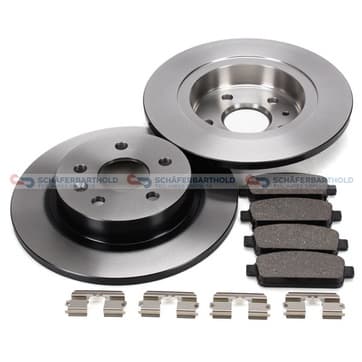 Bromssats, skivbroms, Bakaxel — Bakaxel från Autofrance