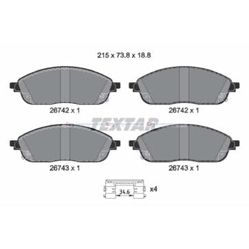 Bromsbeläggssats från Autofrance