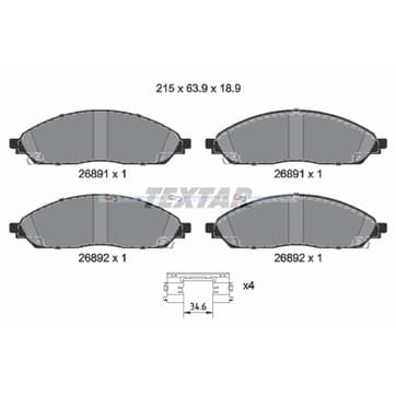 Bromsbeläggssats från Autofrance