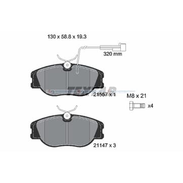 Bromsbeläggssats, Framaxel — Framaxel från Autofrance
