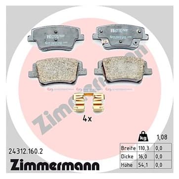 Bromsbeläggssats, Bakaxel — Bakaxel från Autofrance