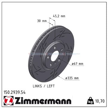 Bromsskiva, Framaxel vänster — Framaxel vänster från Autofrance