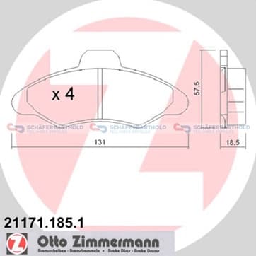 Bromsbeläggssats, Framaxel — Framaxel från Autofrance